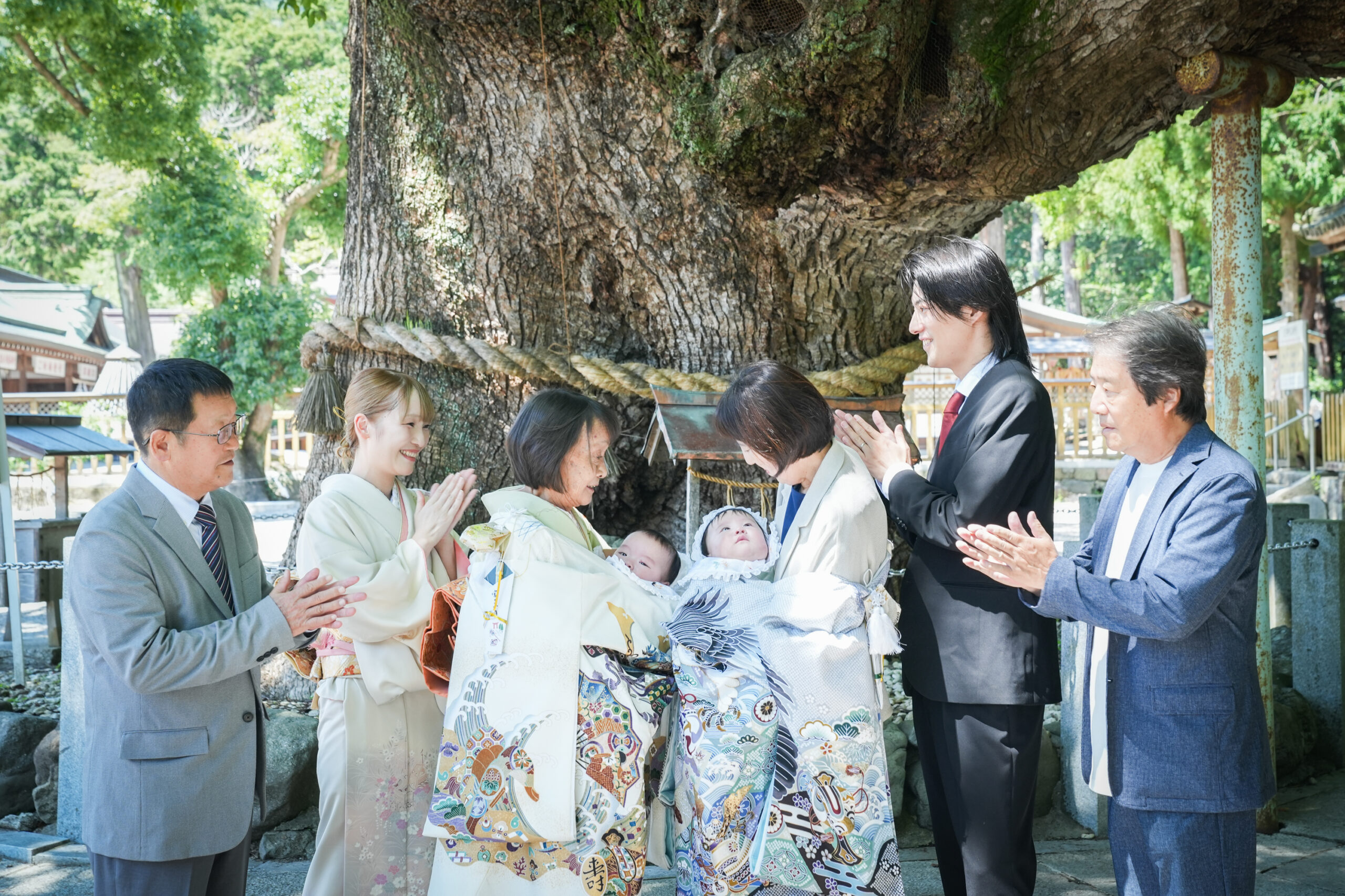 徳島大麻比古神社でお宮参り撮影 家族写真 阿部写真館